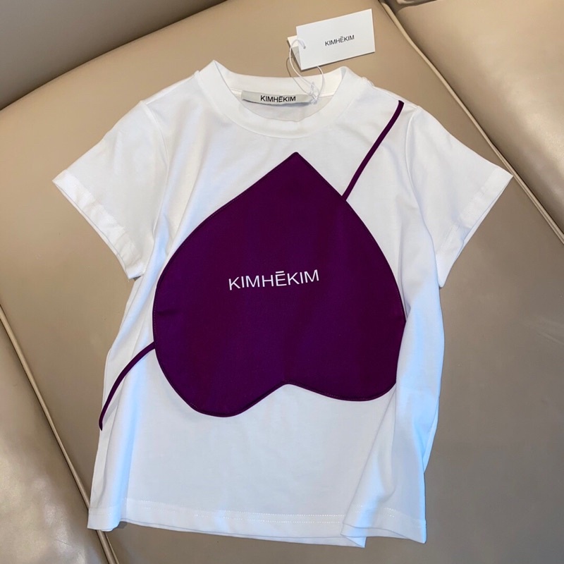 Áo phông ngắn tay hình tym Kimhekim mẫu mới bán chạy nhất kết hợp váy hoặc quần đều xinh