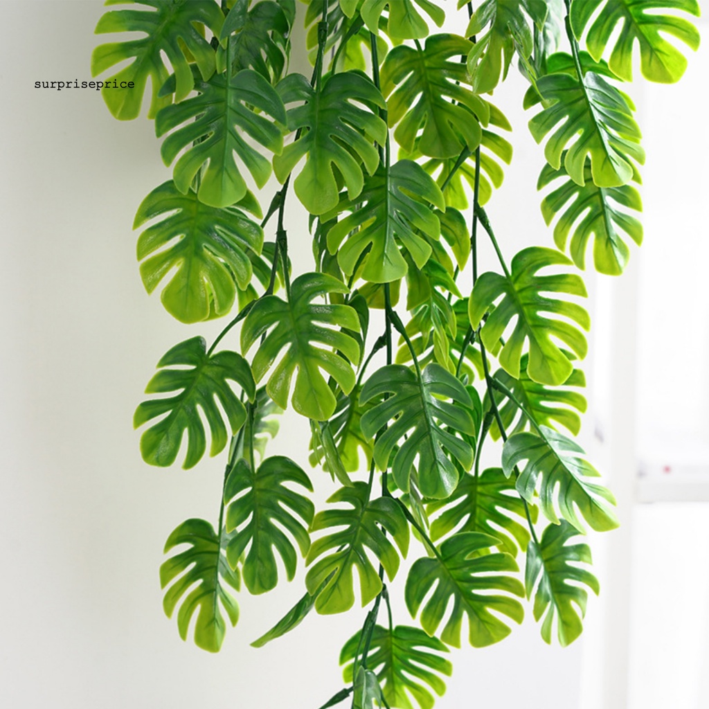Spa Quái Vật Monstera Nhân Tạo Treo Tường Trang Trí Nội Thất