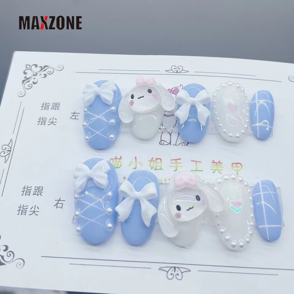 SANRIO Sticker Dán Móng Tay Hình Búp Bê Hoạt Hình 3D Dễ Thương