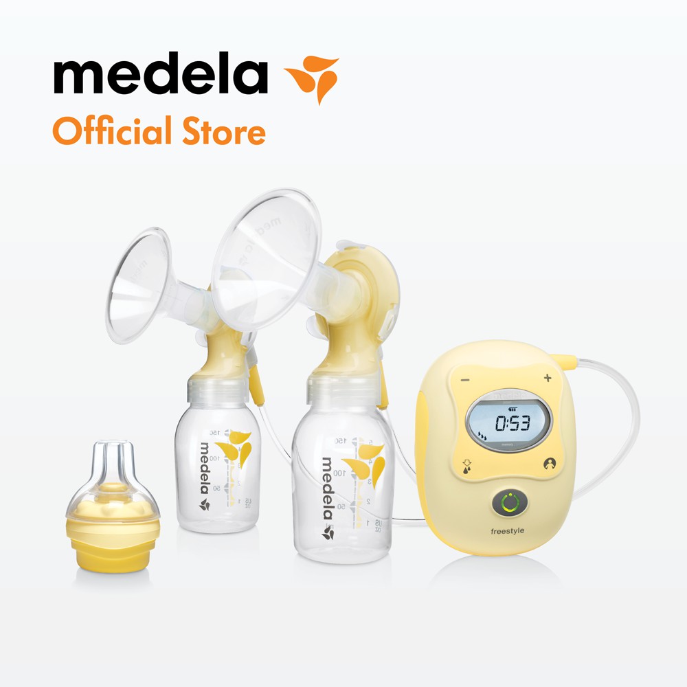 Máy hút sữa │ Medela điện đôi Freestyle, công nghệ 2-Phase Expression, nhiều sữa hơn, tiết kiệm thời gian, có pin sạc