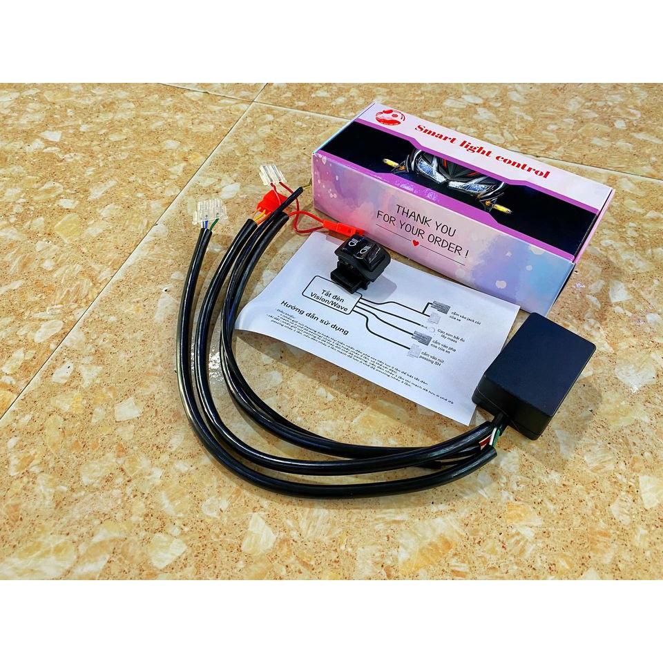 Mạch Tắt Đèn Wave a110 vả xe Ga Vision 2021 Kèm autu pasing pro lắp zin không chế cháo cắt dây zin