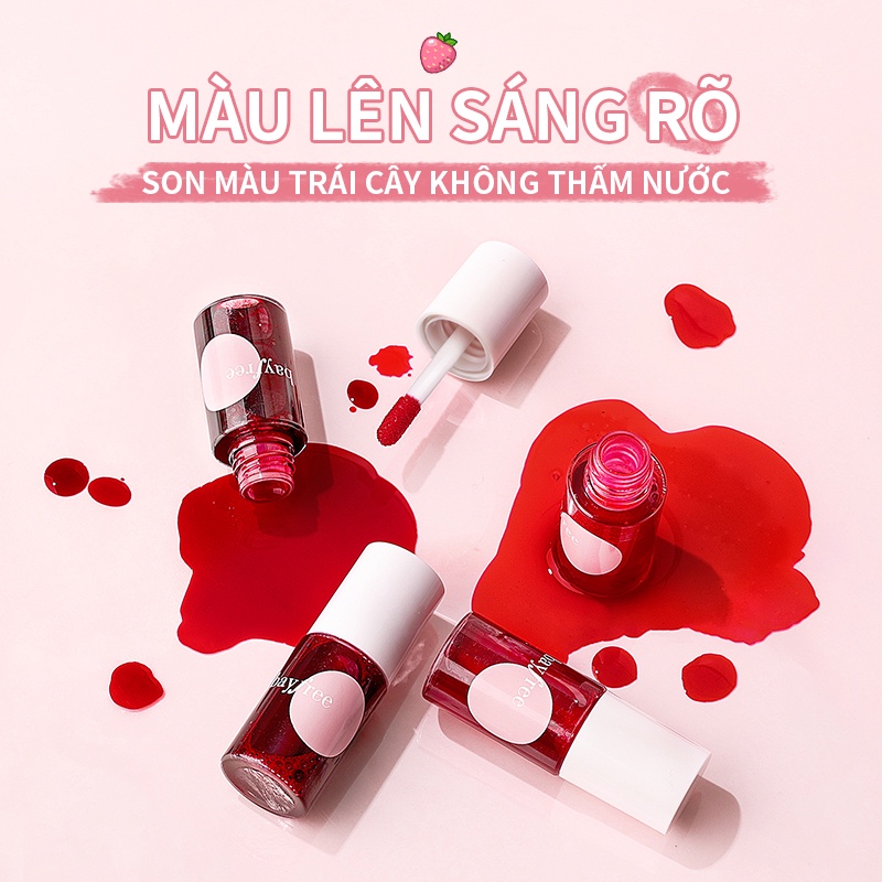 Set 4 son kem BAYFREE màu sắc nhung lì dạng lỏng sáng bóng mềm mịn dùng làm kem má hồng được