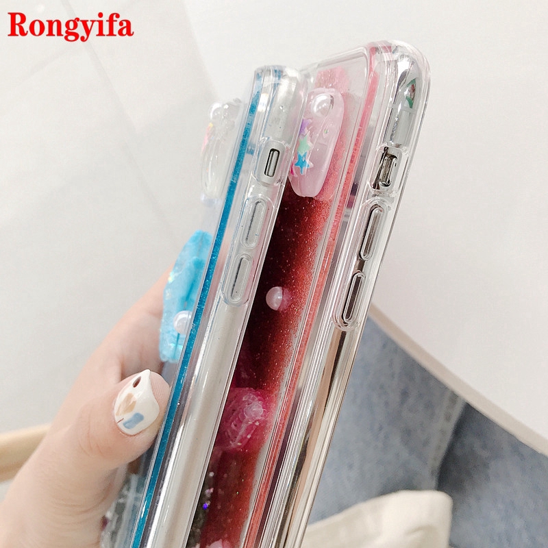 Samsung Galaxy S10 5G S10e S10+ S9+ S8+ S9 Plus Phone Case Mermaid Quicksand Liquid Pearl Shell Glitter Bling TPU Case Cover