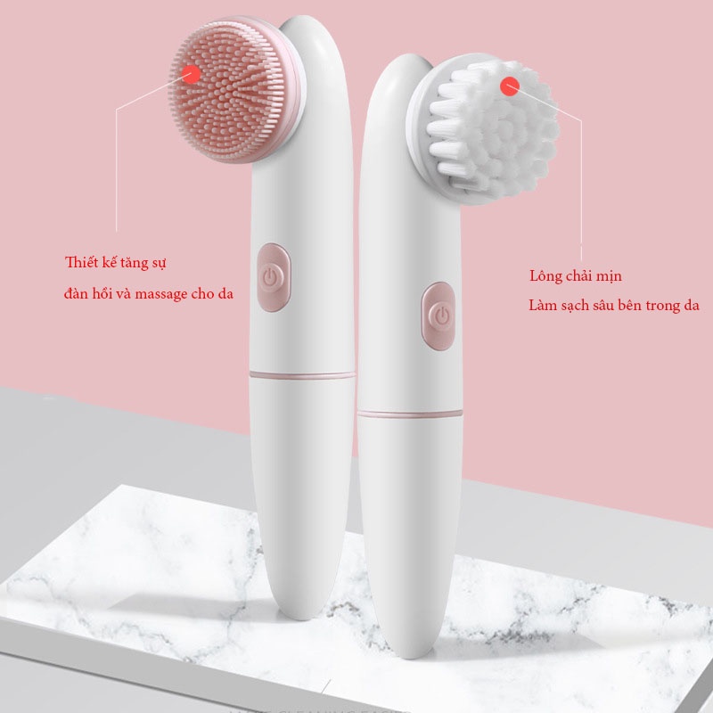 Máy rửa mặt Silicone pore cleasing cao cấp, chính hãng, làm sạch sâu giúp da trắng sáng mịn màng
