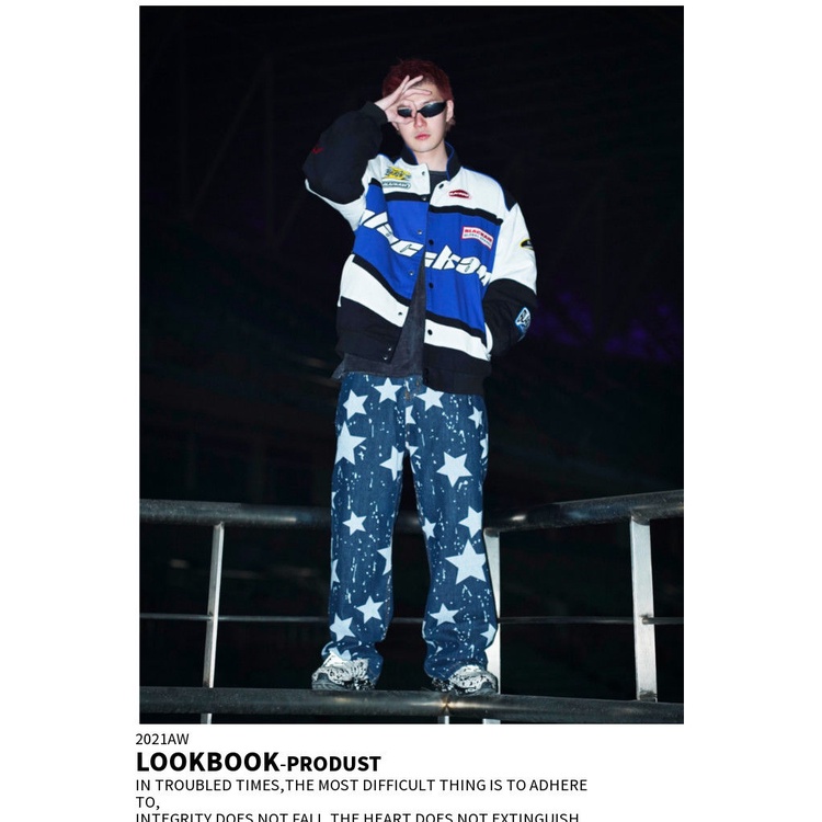 Áo Khoác Bóng Chày In Chữ Soul Va Chạm Phong Cách Retro Mỹ Cho Nam Nữ