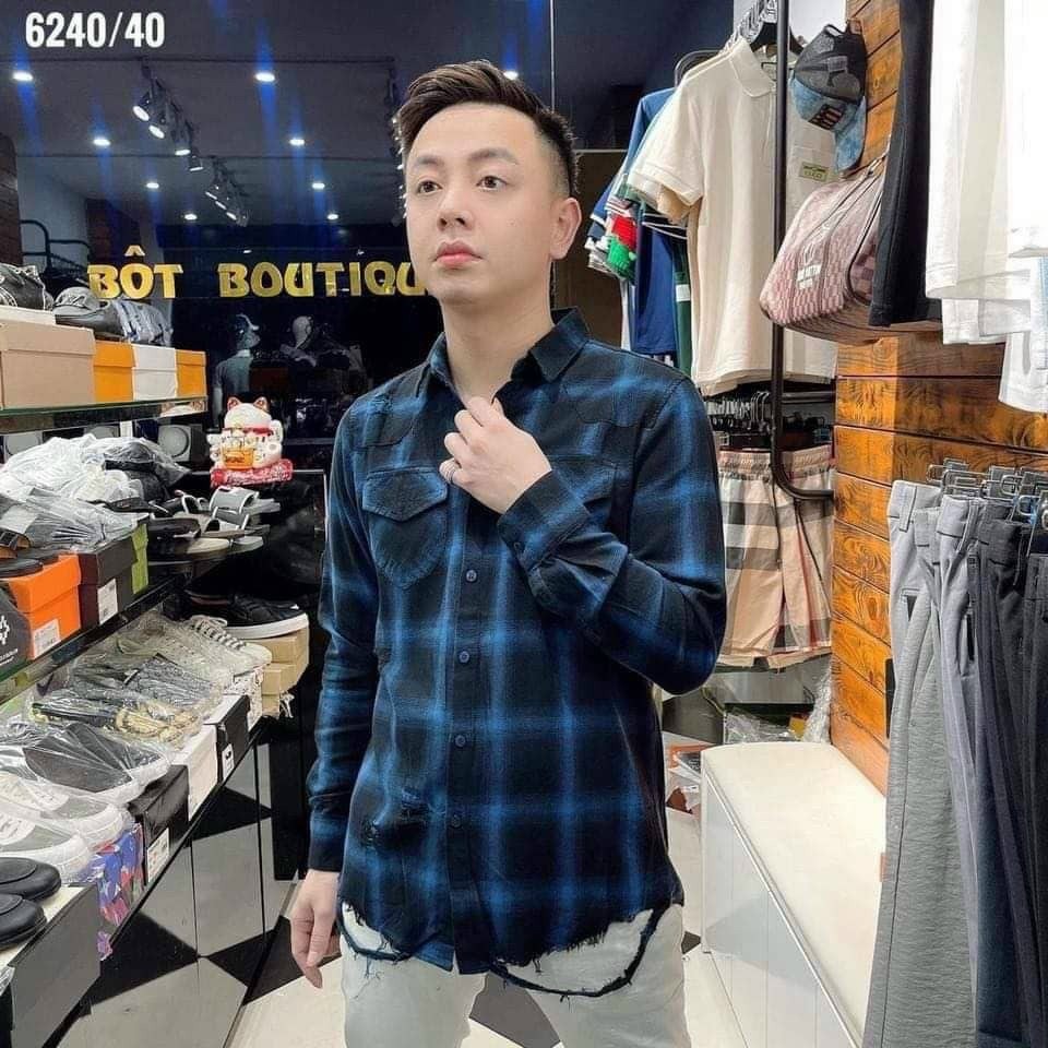 Áo Sơ Mi Sọc Caro Cao Cấp Chất Vải Nỉ Không Nhăn Mềm Mịn Thấm Hút Mồ Hôi- Nguyễn Store