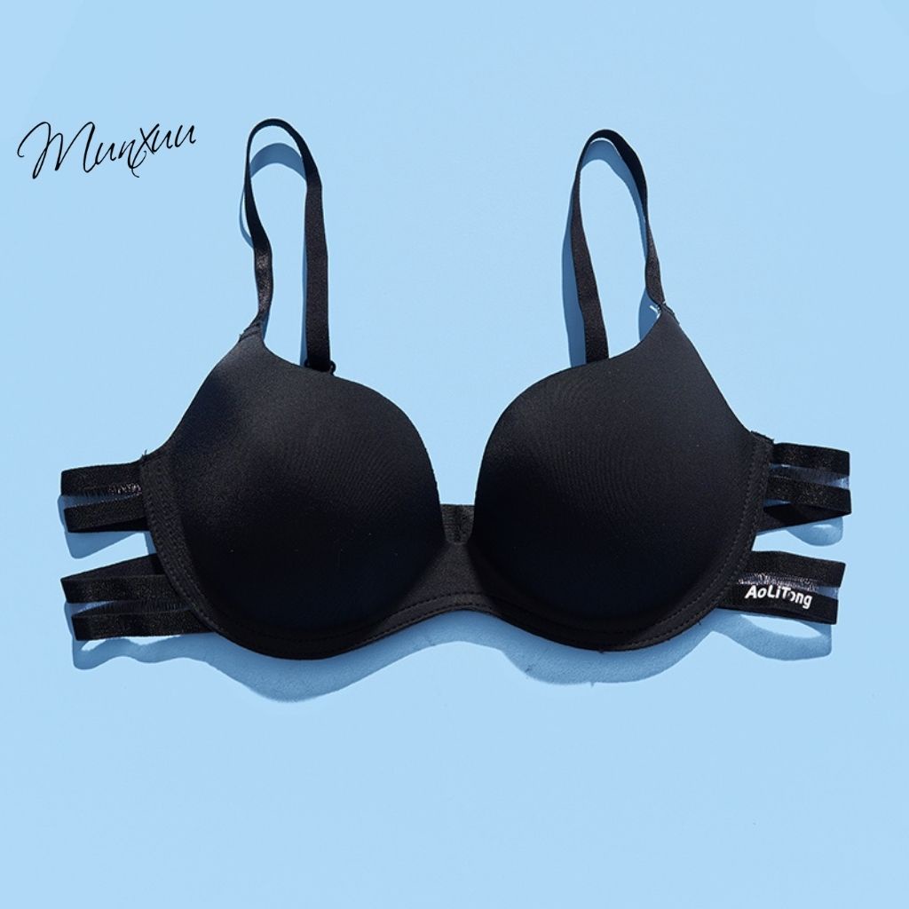 Áo lót nữ không viền Munxuu không gọng, đệm ngực dày nâng đẩy ngực tạo khe gợi cảm - AV32