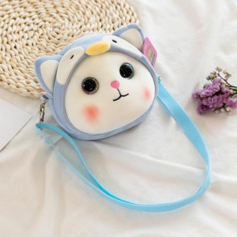Túi Đeo Chéo Hình Khủng Long Nhồi Bông Mini Dễ Thương Cho Bé Gái