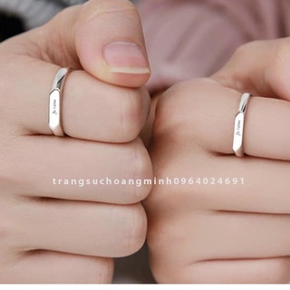 NHẪN ĐÔI KHẮC TÊN KIỂU DÁNG TRƠN ĐƠN GIẢN