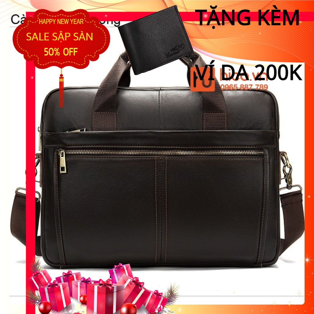 👉- 💝Cặp Xách Da Bò Công Sở T147- Phong Cách Thời Trang Lịch Lãm , Thể Hiện Đẳng Cấp Phái Mạnh