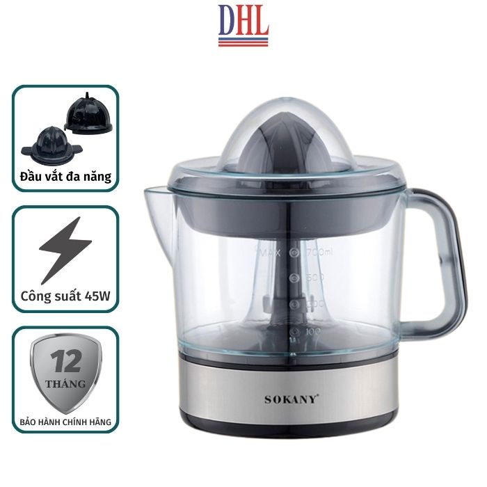 Máy vắt cam, máy ép cam SOKANY JE-623D 700ml hàng cao cấp chính hãng