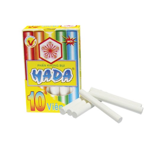 Lốc 10 hộp Phấn viết bảng trắng Hoa Đào, Phấn trắng