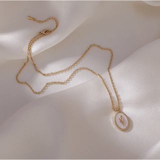 ⚠️ freeship⚠️vòng cổ nữ màu trắng gold họa tiết hoa hồng