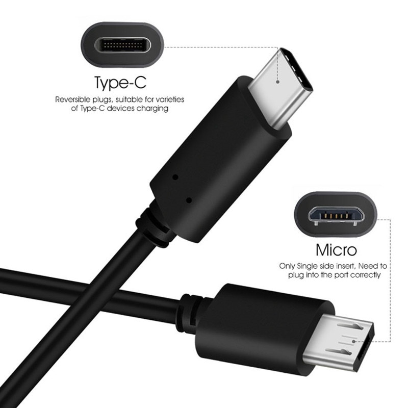 Dây cáp sạc nhanh 1m chuyển đổi Micro Usb sang Type-C 3.1 chất lượng cao cho Macbook 