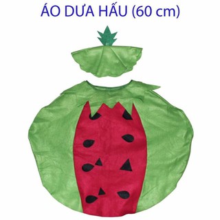 Bộ áo choàng kèm nón có hoạ tiết dưa hấu 3D hóa trang halloween