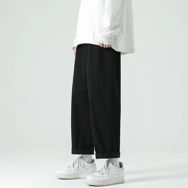 Quần Dài Ống Đứng Dáng Rộng Phong Cách Retro Đơn Giản Thời Trang Mùa Xuân Cho Nam Size S-5XL