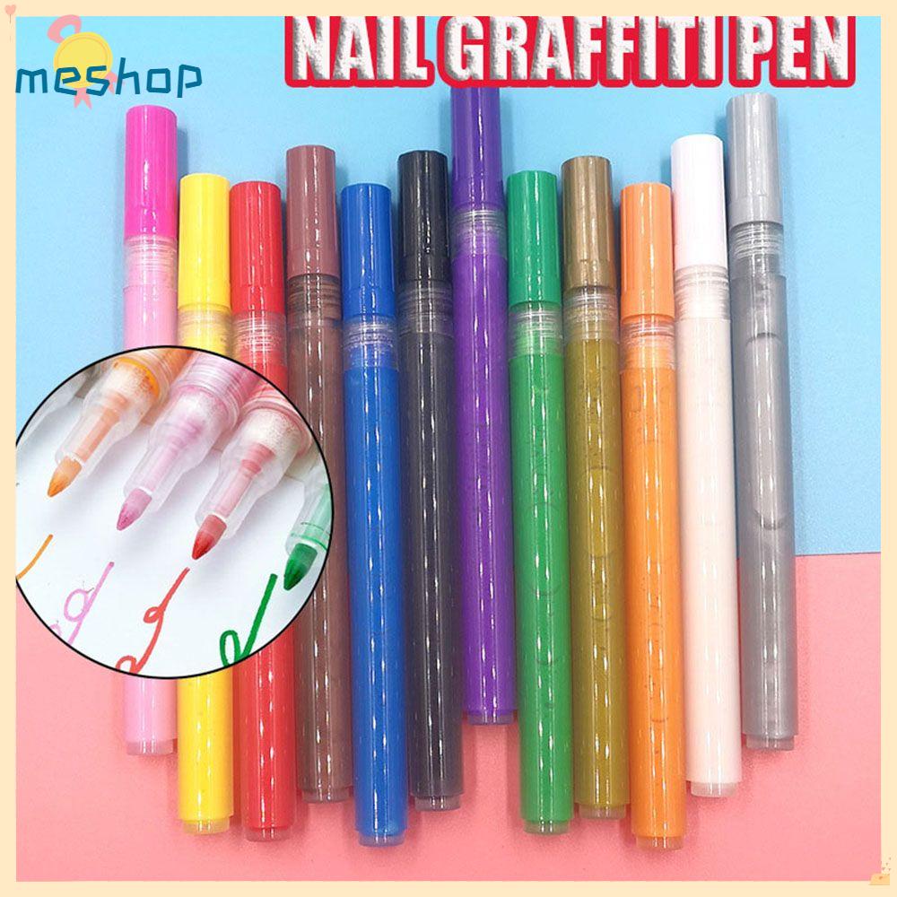 Set 12 Cọ Vẽ Móng Nghệ Thuật DIY Màu Sắc Đẹp Mắt