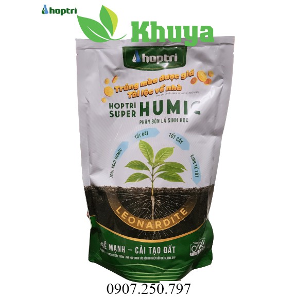 Phân bón lá sinh học Hợp Trí SUPER HUMIC 1kg dạng bột