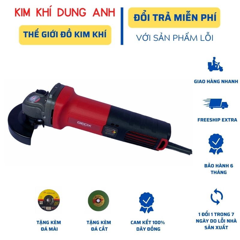 Máy mài cầm tay Geox GL82100C máy cắt sắt cầm tay chính hãng bảo hành 6 tháng - Kim Khí Dung Anh