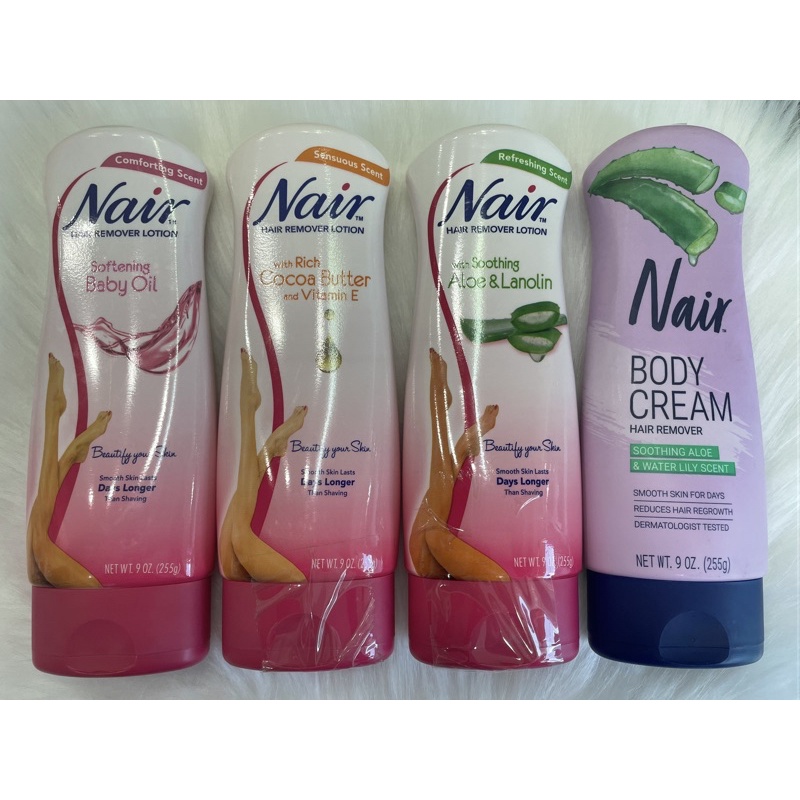Tẩy lông Nair Hair Remover Lotion with Aloe & Lanolin 9 oz -Mỹ