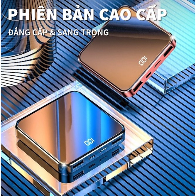 [SALE GIÁ SINH VIÊN] Sạc Dự Phòng Chuẩn 10000mAh Hàng Đẹp 2 Output & 2 Input Không Nóng Máy Công Suất Lớn (BH 12 THÁNG)