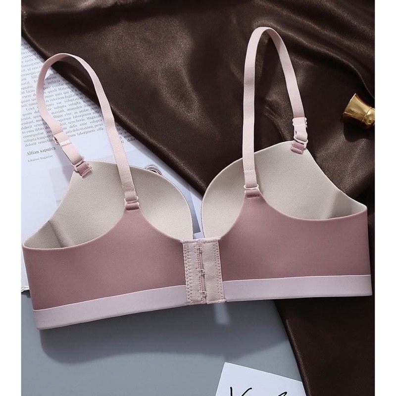 Áo Lót ĐÚC SU Nâng Ngực Phối màu beautiful Áo Ngực Không Gọng Nâng Ngực Không Hằn Viền