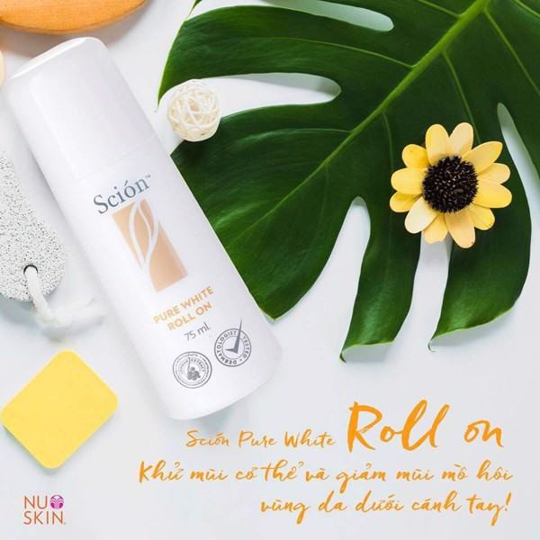 Mẫu Mới - Lăn khử mùi Nuskin scion pure white roll on (75ml)