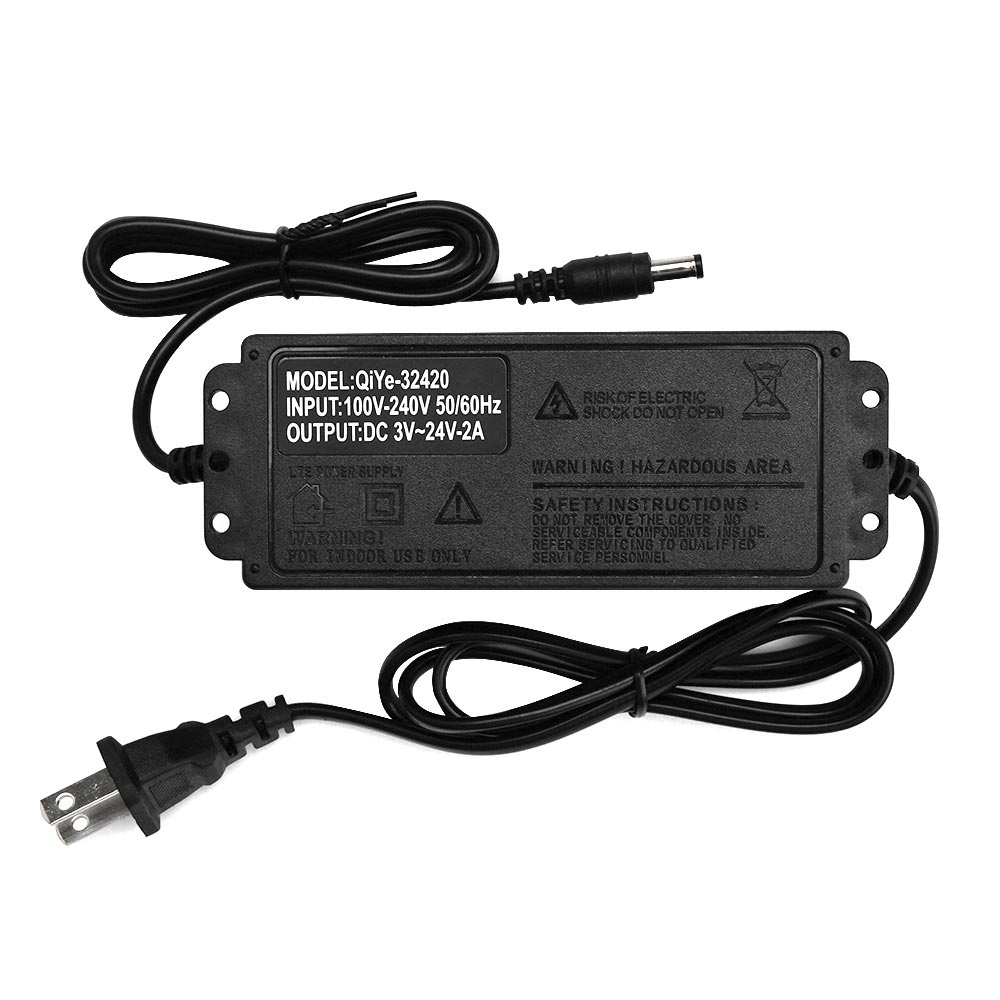 AIDEEPEN Bộ chuyển đổi nguồn điện AC 100-220V sang DC 3-24V 2A bảo vệ điều chỉnh được tiện lợi