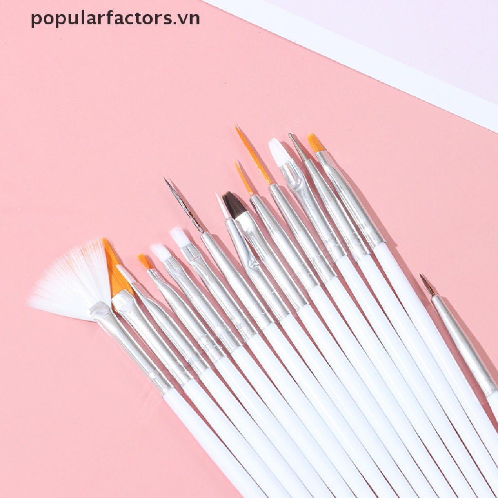 Set 15 Cọ Vẽ Trang Trí Móng Tay Nghệ Thuật Cho Salon DIY  [VN]