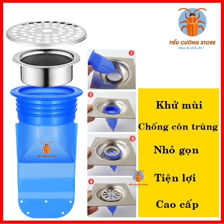 Nút bịt nắp cống silicon  CHỐNG MÙI HÔI  Bộ dụng cụ chặn mùi hôi cống, ngăn côn trùng cao cấp, nhỏ gọn, tiện lợi.