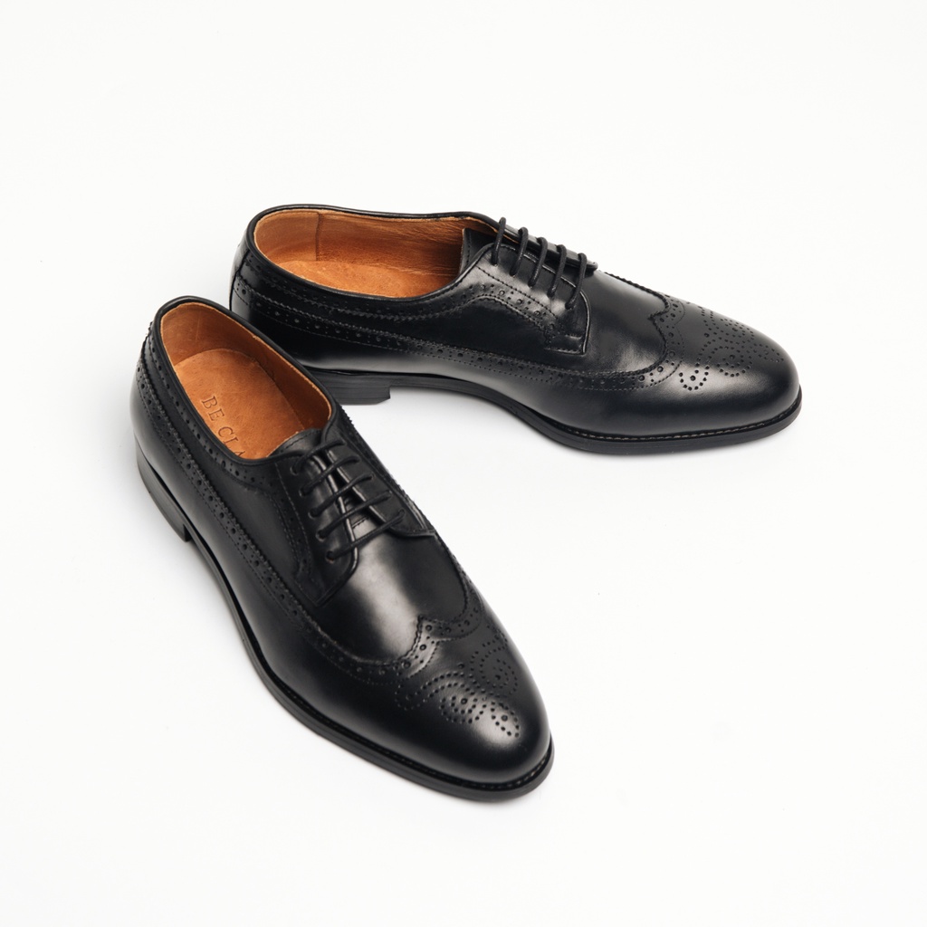 Giày Tây Cao Cấp CLASSIC BROGUES DERBY - Da Bò Ý Lót Trong Da Bò Mộc - Thương hiệu Be Classy