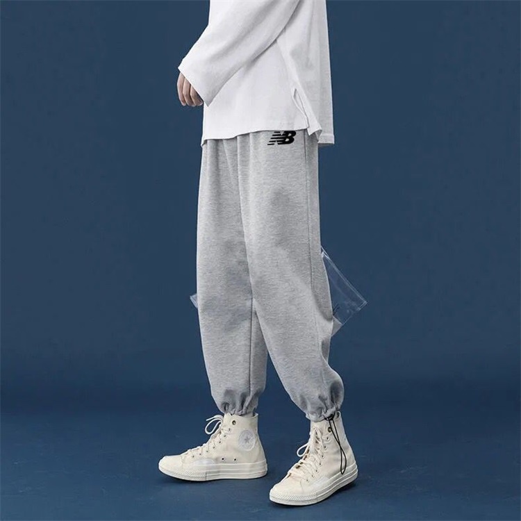 Original New Balance Spring and winter Sweatpants casual pants Unisex Plus velvet Tie feet trousers Fashion all-match Loose Run underwear