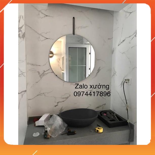Gương tròn 30cm treo Quả Lắc, gương treo dây móc âm tường. KING STORE