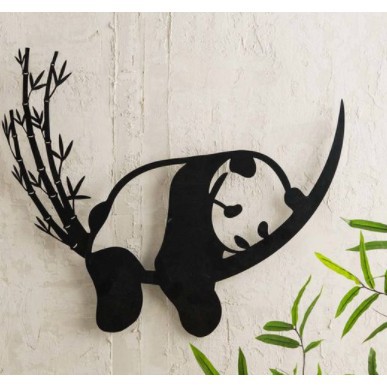 Tranh gỗ _tranh bộ decor trang trí nhà cửa "GẤU TRÚC"