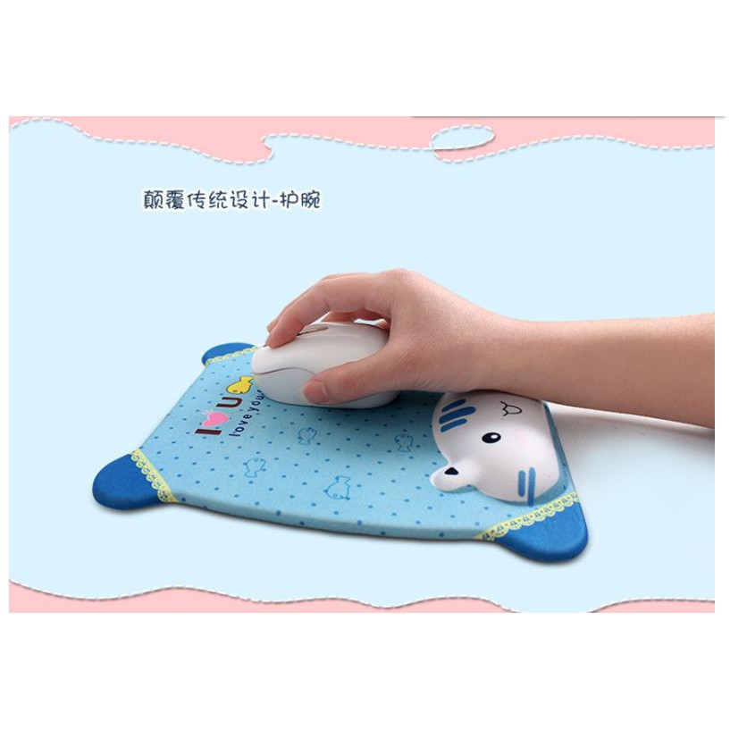 Miếng lót chuột nâng cổ tay chống mỏi silicon cao cấp hình cute siêu xinh, pad bàn di chuột chơi game dùng văn phòng | BigBuy360 - bigbuy360.vn