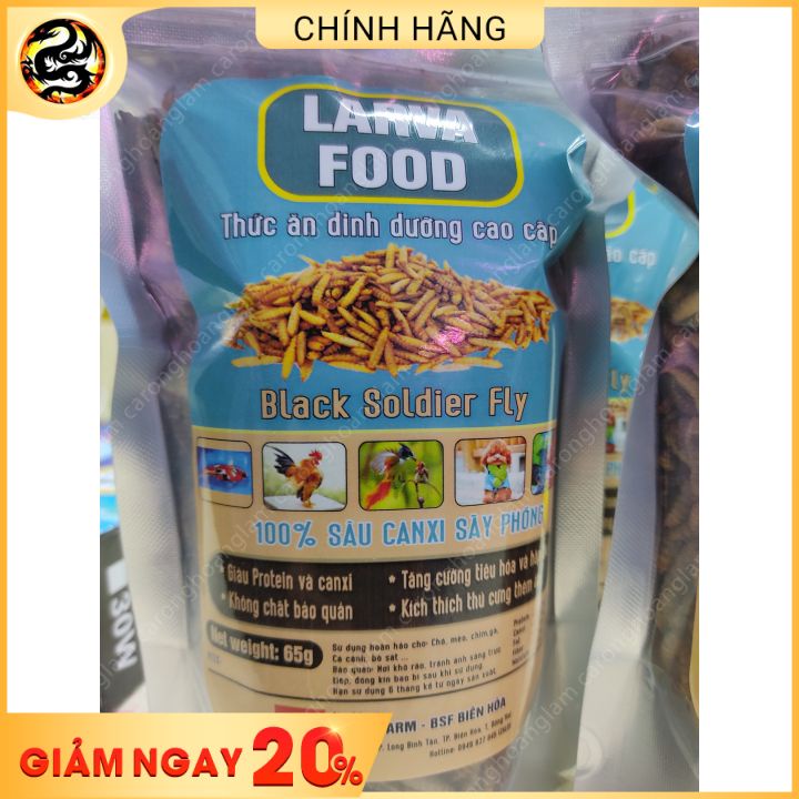 Thức Ăn Sâu Canxi Sấy Khô 100gr Cho Cá Cảnh Thức Ăn Cá Rồng, Thức Ăn Cho Cá Koi, Thức Ăn Cá La Hán, Thức Ăn Cá Ba Đuôi