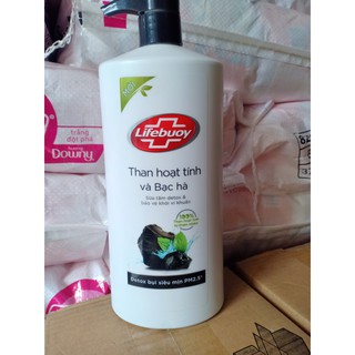 Sữa tắm Detox Lifebouy Than hoạt tính & Bạc hà 850g