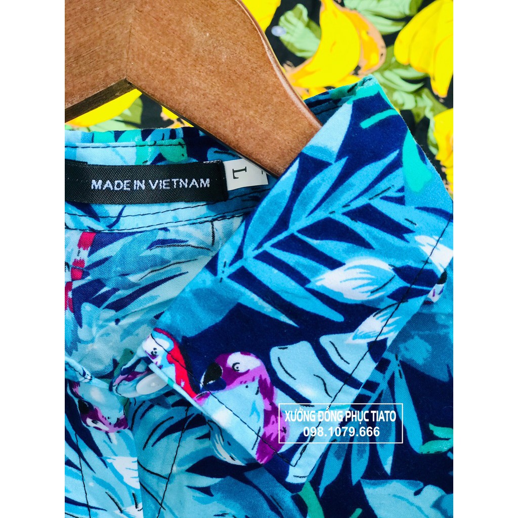 [Đủ size NAM-NỮ] ÁO SƠ MI HAWAII đi biển mùa hè, hoạ tiết hoa lá trái cây cho nhóm, gia đình, team, công ty | BigBuy360 - bigbuy360.vn