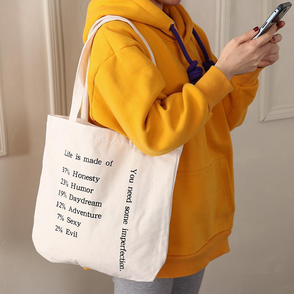 Túi Xách Nữ Vải Bố Có Khoá Kéo