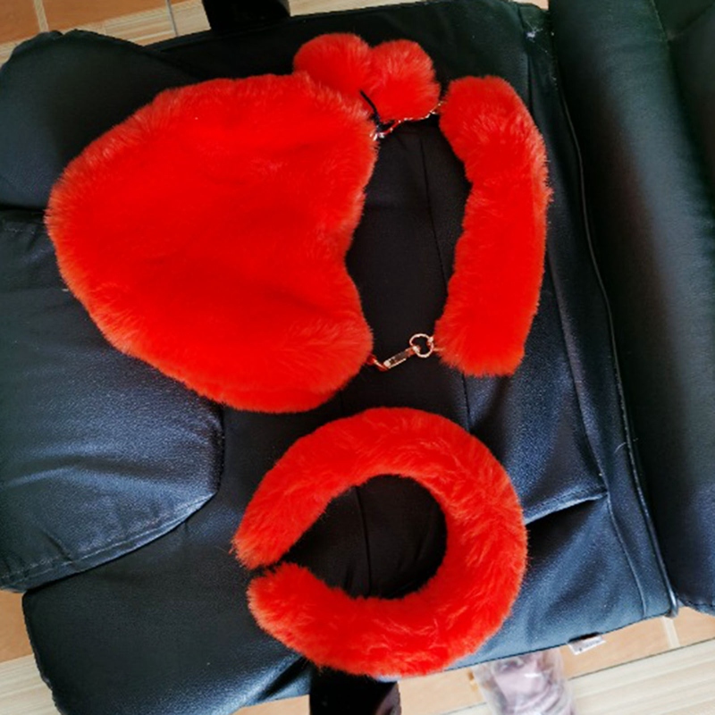 Túi xách tay bằng lông thú giả trái tim thời trang thu đông dành cho bạn nữ
