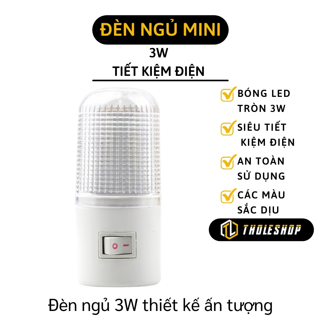 Đèn Ngủ - Đèn Ngủ Hình Trụ 3W, Ánh Sáng Trắng Dịu Mắt, Dễ Đi Vào Giấc Ngủ 6262