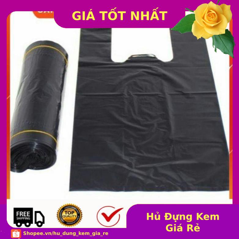 [1kg] Túi nilong đen hai quai Đen / túi bọc xốp / túi đóng hàng / túi đựng rác