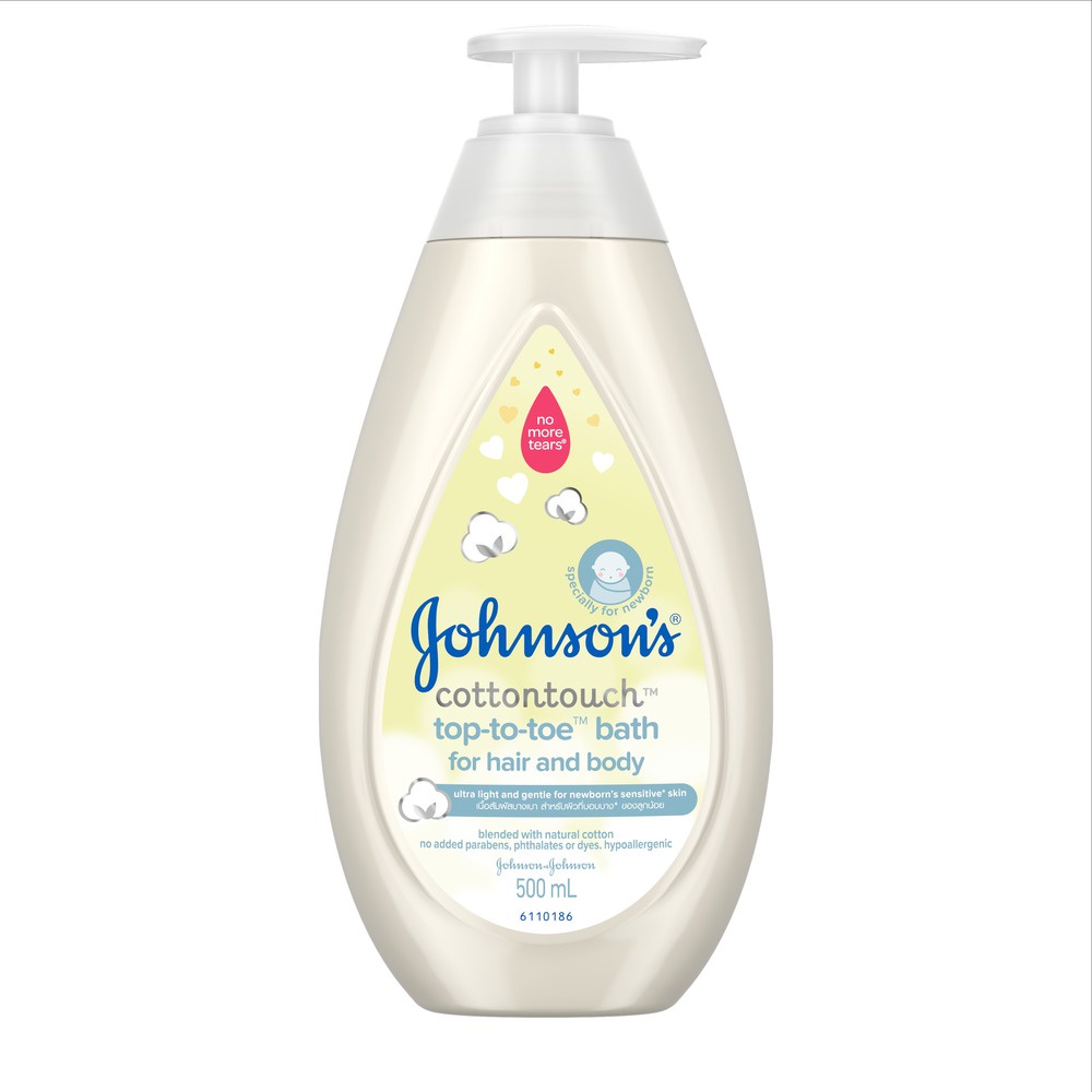 Sữa tắm gội toàn thân mềm mịn cho bé Johnson' baby bath Cotton touch 500ml (mẫu mới)