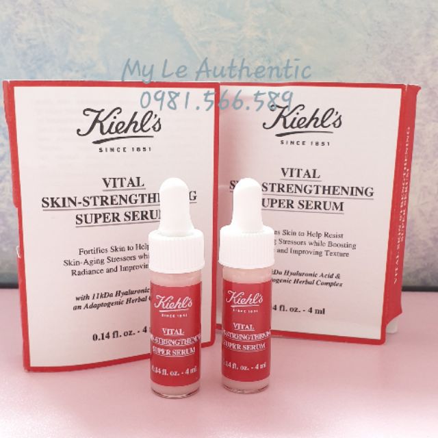 Serum căng bóng trẻ hóa da Kiehls Vital-Skin Strengthening Super Serum 4ml