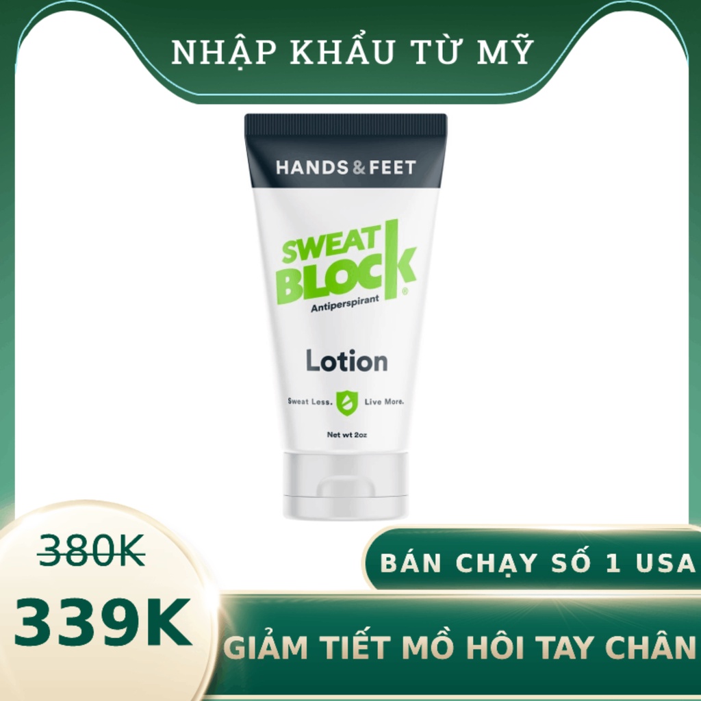 Kem Dưỡng Da Ngăn Mồ Hôi Chân Tay SweatBlock Giảm Tiết Mồ Hôi Khử Mùi Hôi Hiệu Quả Ngay Lần Đầu Tiên Sử Dụng