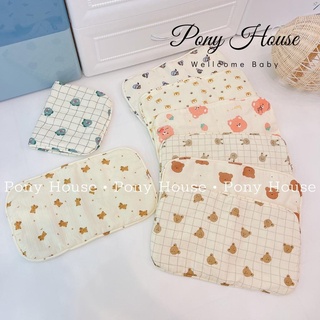 Gối Xô Sơ Sinh Bunny Xô Muslin Ruột Bông Tự Nhiên Cho Bé Sơ Sinh Siêu Mềm, Mịn, Thấm Hút Mồ Hôi Tốt