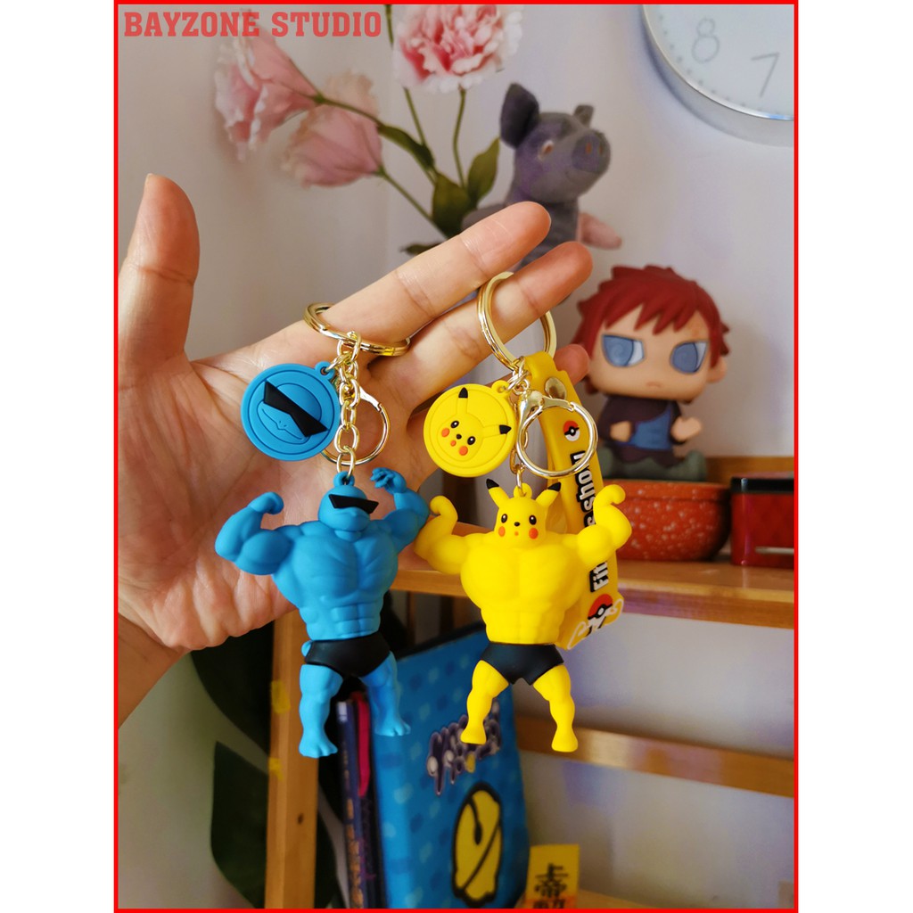 Mô hình pikachu lực sỹ kèm móc khóa siêu đẹp