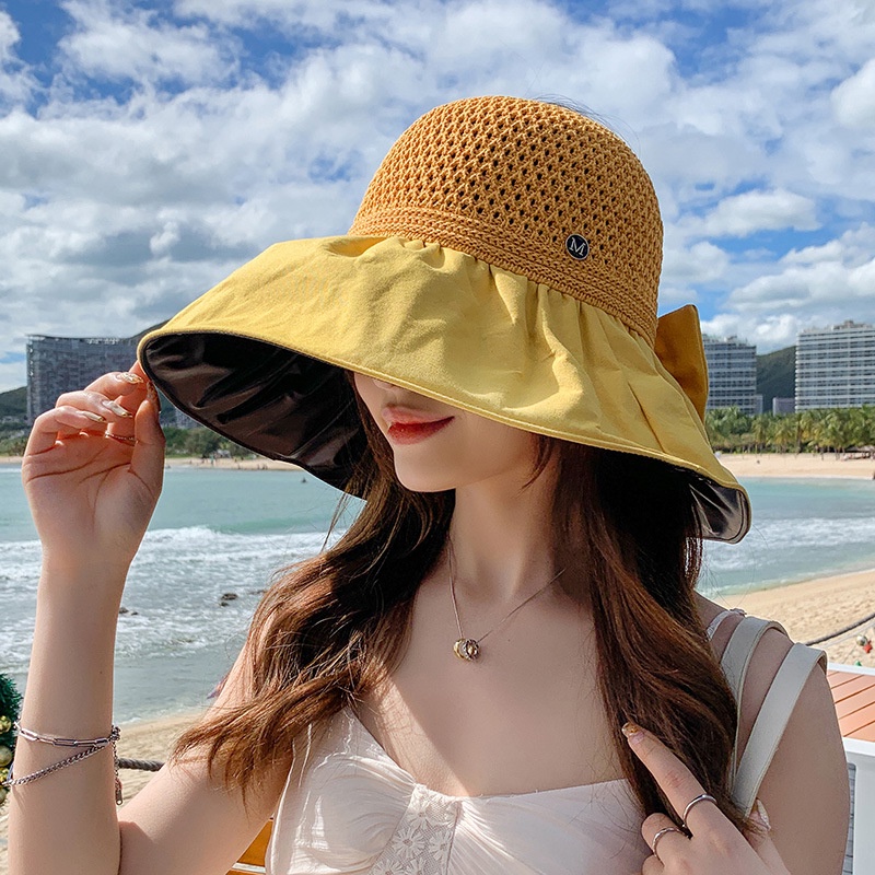 Nón Tai Bèo Che Nắng Vành Rộng Hở Chóp Thời Trang Xuân Hè Cho Nữ