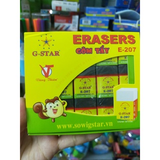 Combo 10 cục gôm E-207 trắng/đen Gstar