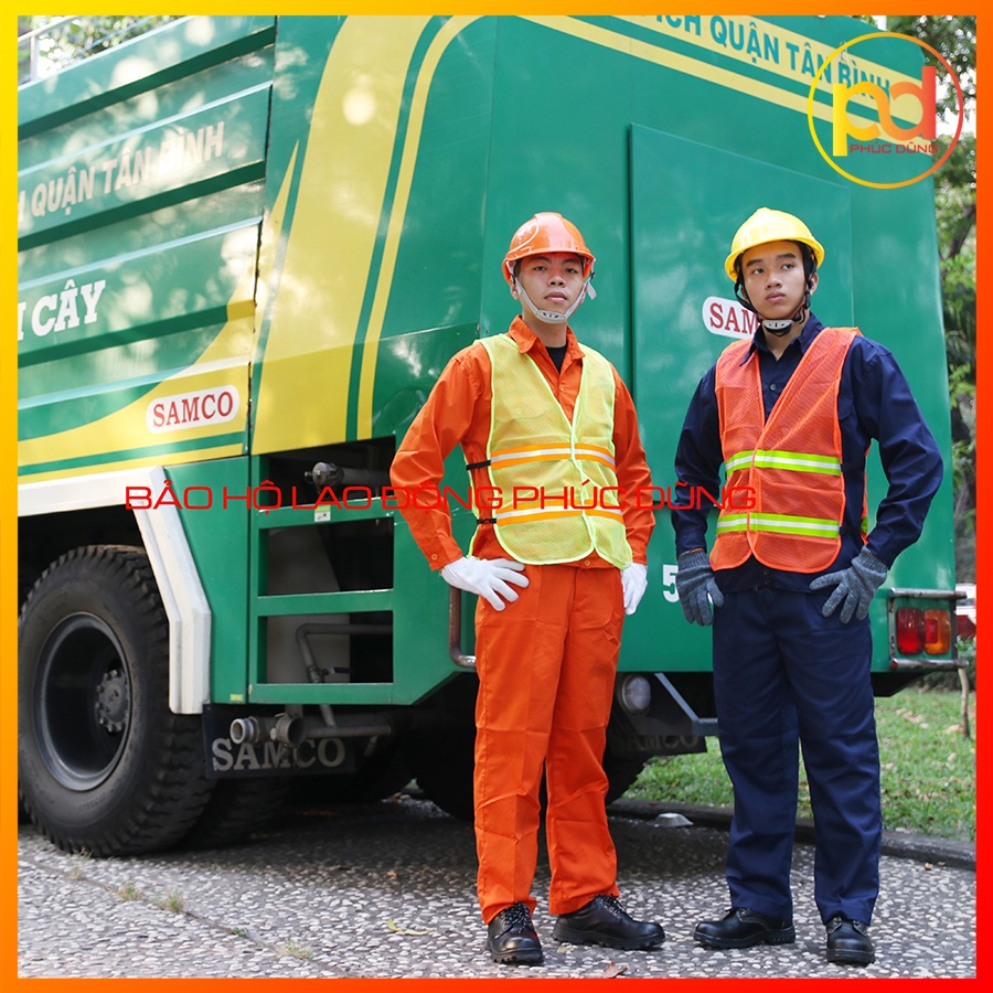 Áo gile lưới phản quang phát sáng khoác ngoài có thun 2 bên giá rẻ, tiện lợi, áo kỹ sư hàn quốc công trình giá rẻ